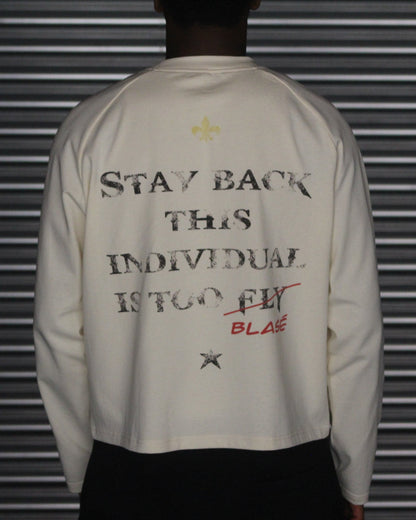 L/S Stay Back Tee - Vanilla